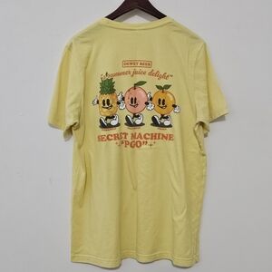 Dewey Beer Size XL Canvas Yellow Unisex Short-sleeved T Shirt Top with A Summer